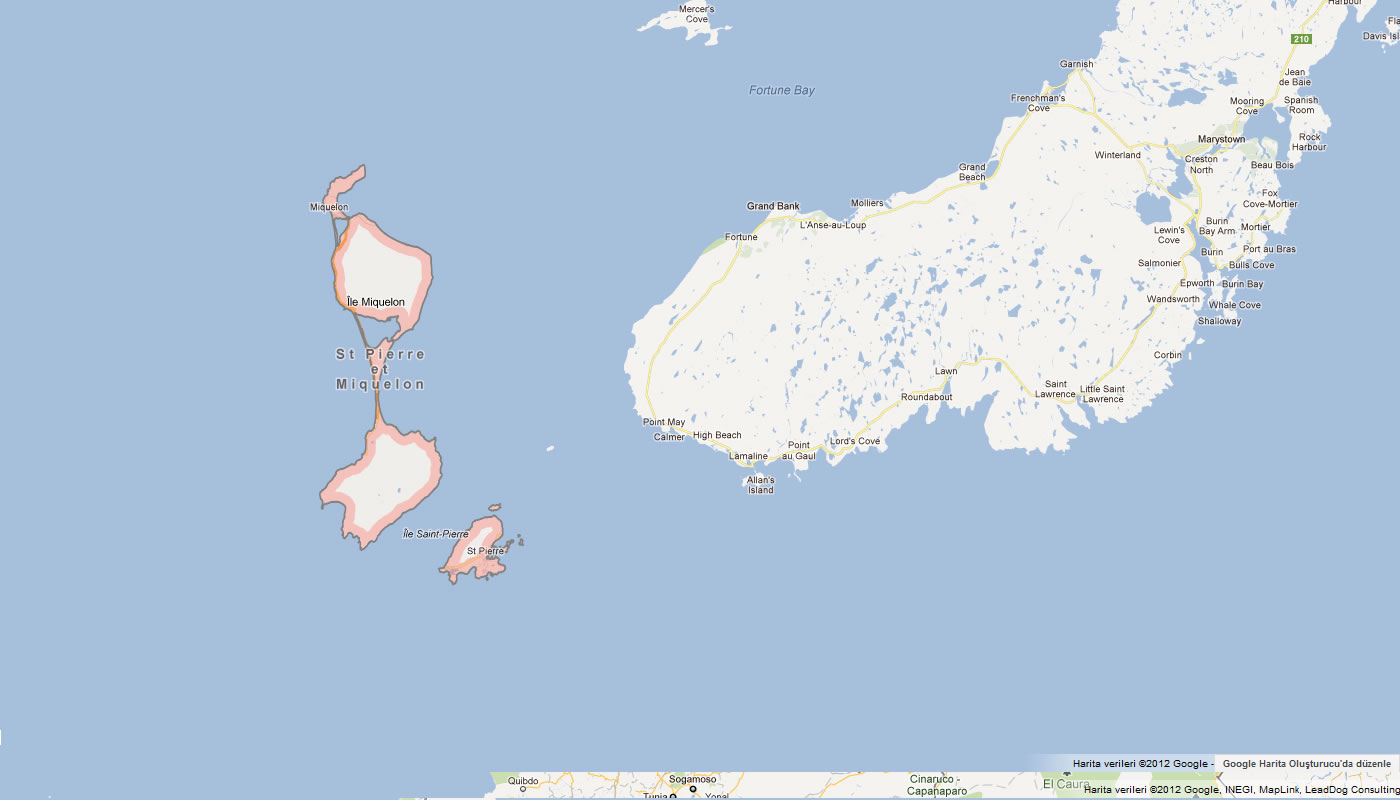 map of Saint Pierre and Miquelon